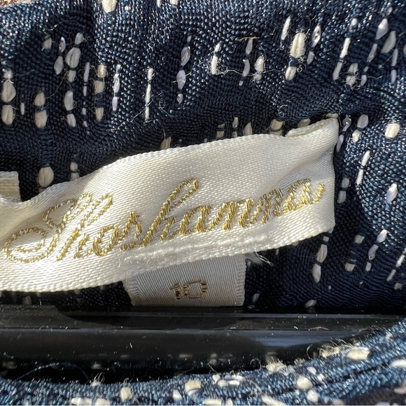 Shoshanna Blue Navy & White Dress size 10 Sheath - Picture 3 of 3